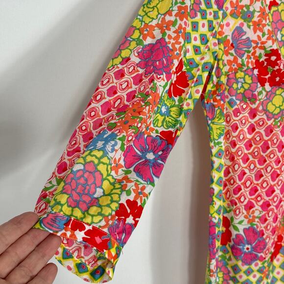 Talbots Floral Cotton Blouse Size Small - Picture 5 of 9